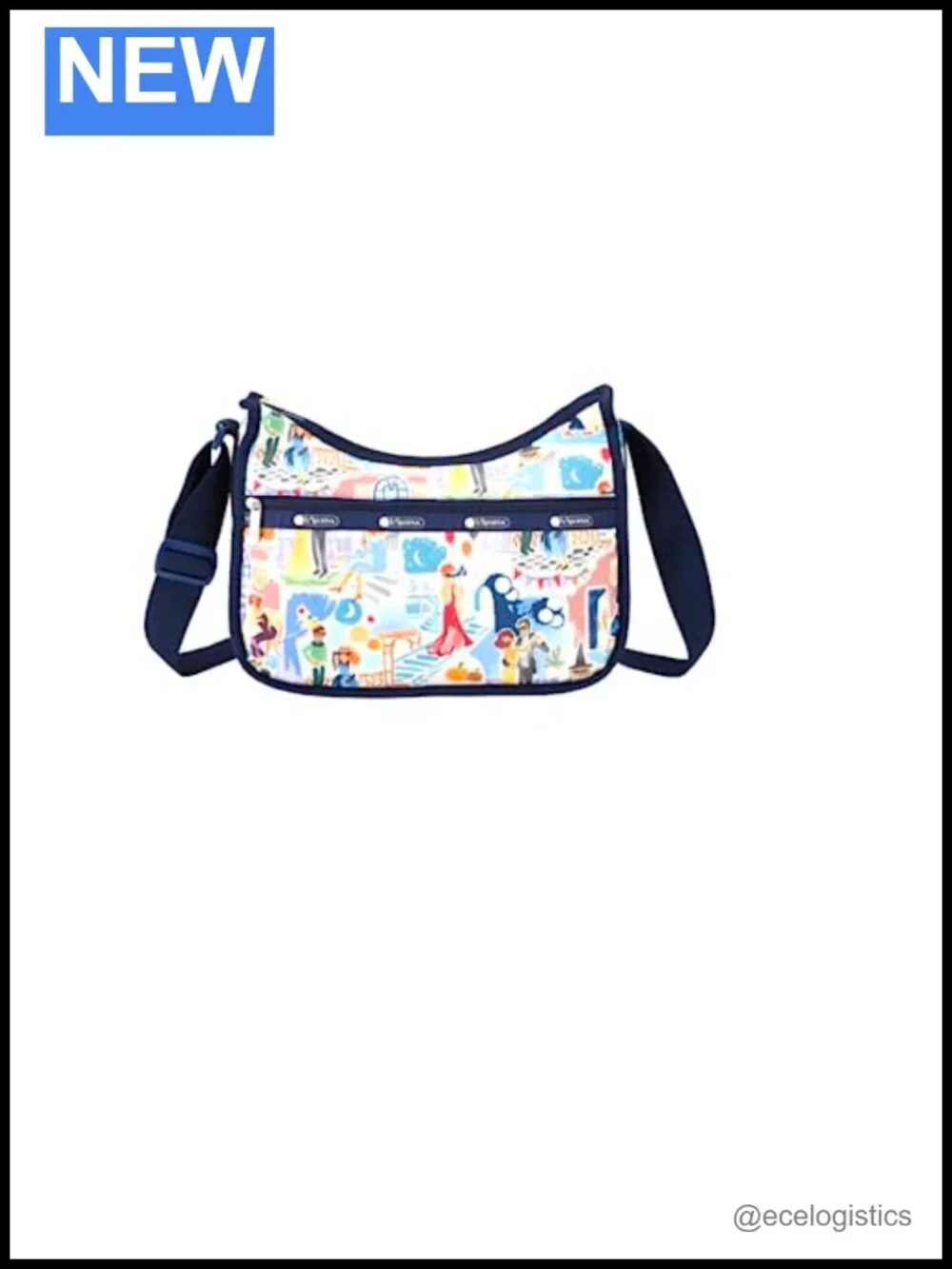 Nylon LeSportsac Classic Hobo Crossbody Bag with Cosmetic Bag, Zippered Pockets
